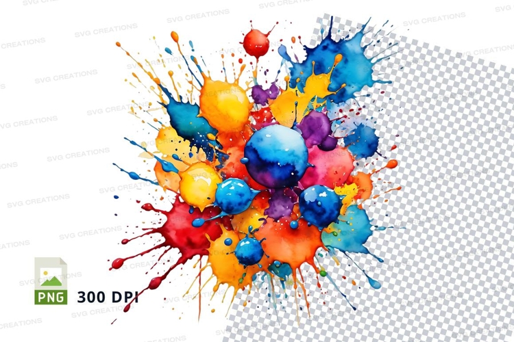 Colorful paint splatter