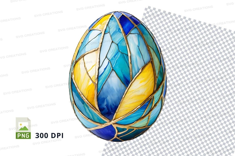 Stained glass easter egg