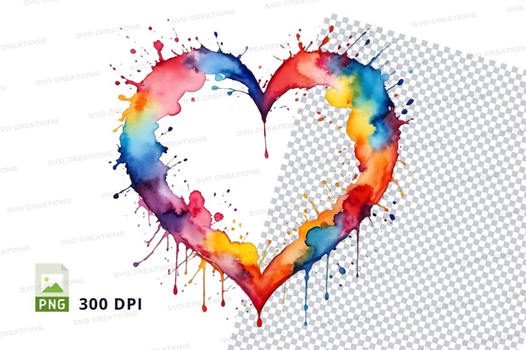 Rainbow heart