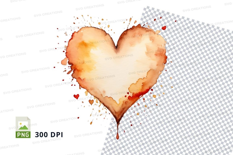 Watercolor heart clipart