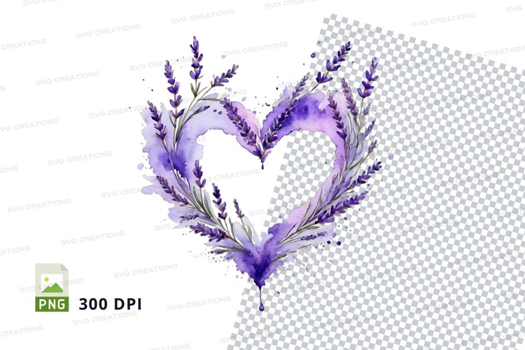 Lavender heart wreath