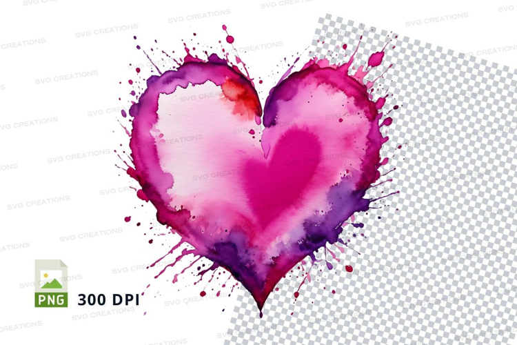Watercolor heart