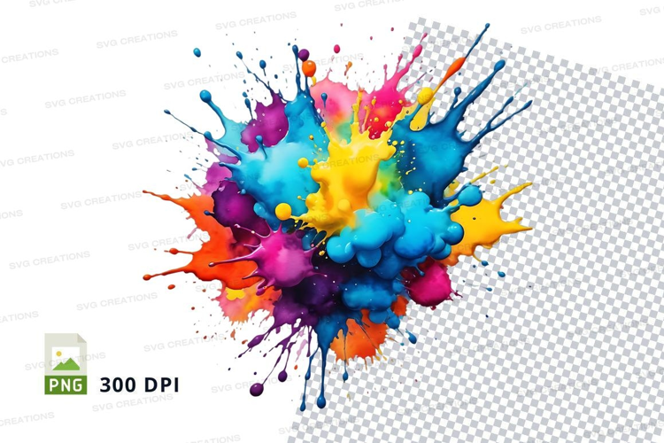 Colorful paint splatter