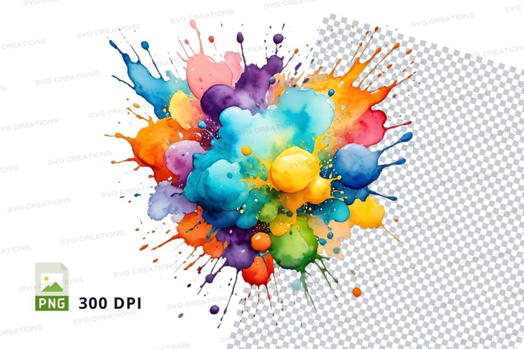 Colorful paint splatter