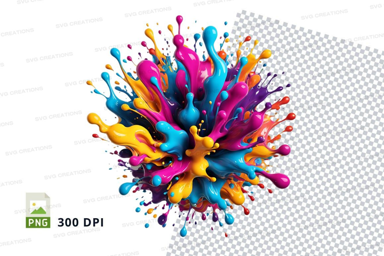 Colorful paint explosion