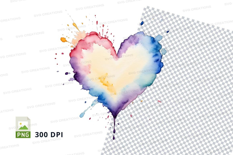 Watercolor heart