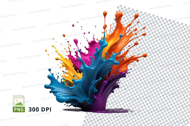 Colorful paint splash