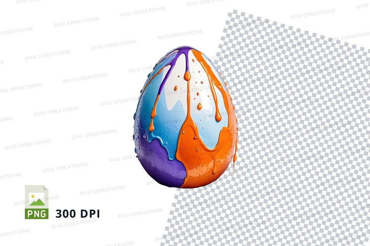 Colorful chocolate easter egg