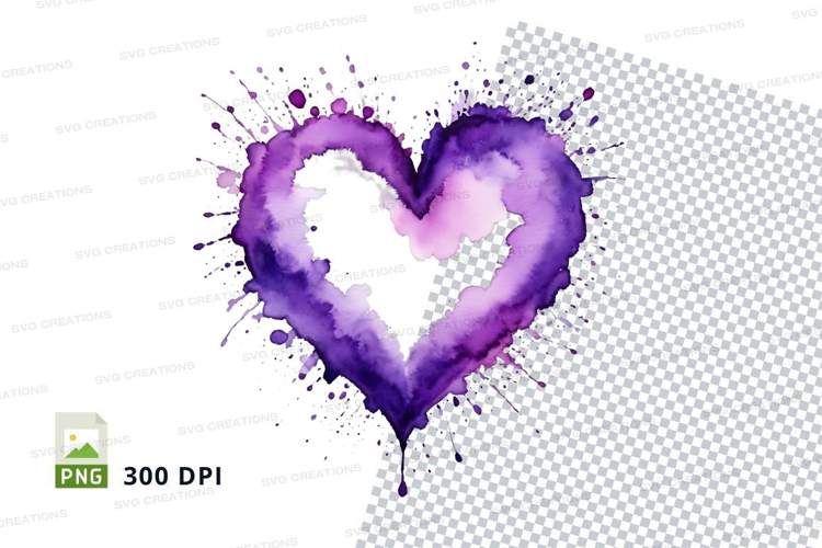 Purple heart splash