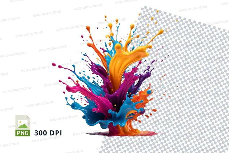 Colorful paint splash