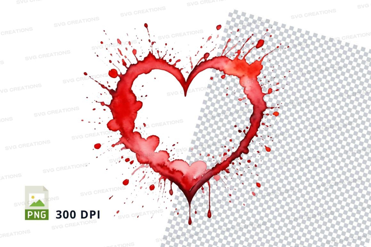 Blood splatter heart