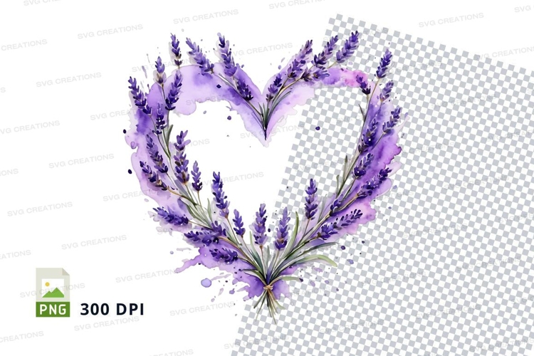 Lavender heart wreath
