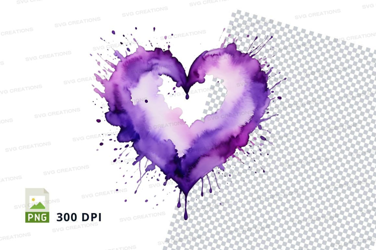Purple heart splash