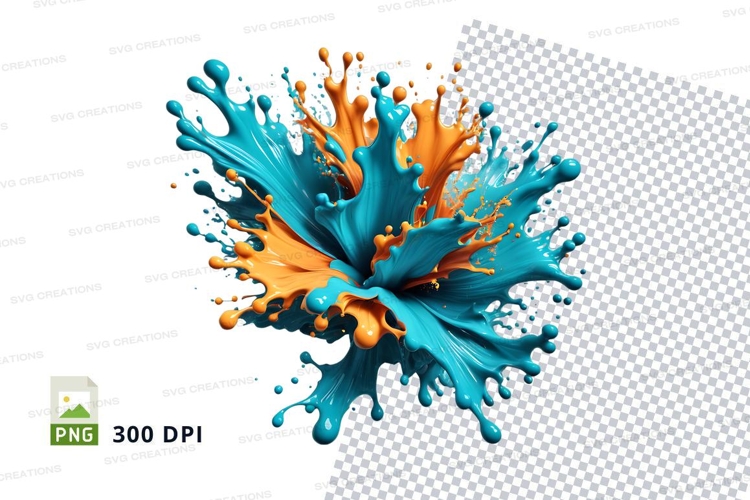 Colorful paint splash