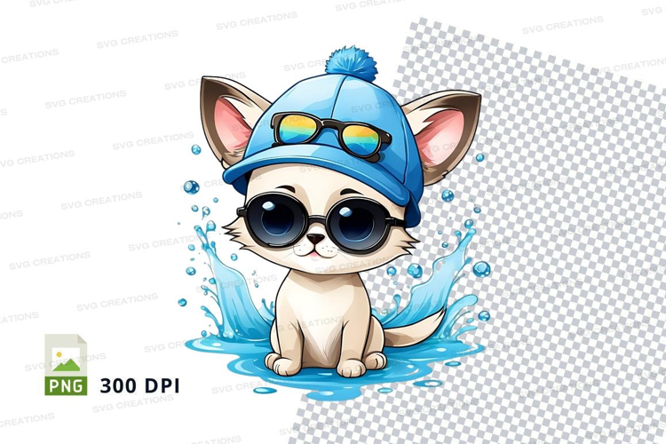 Cool cat in summer gear