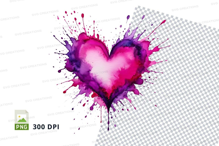 Abstract heart splash