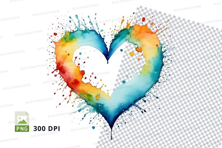 Rainbow heart example image 1