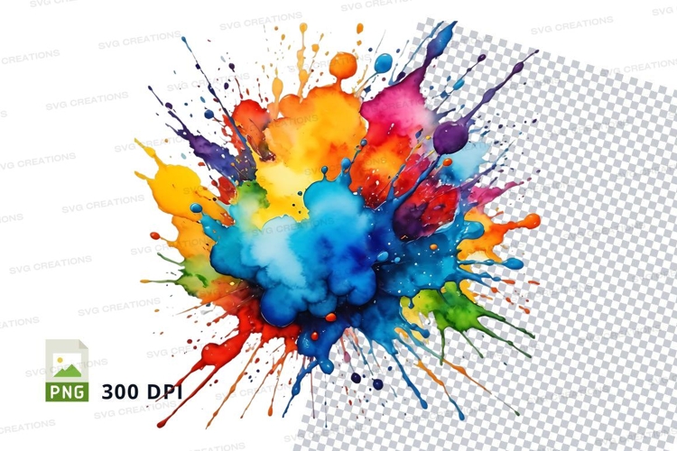 Colorful paint splatter