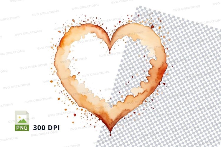 Watercolor heart clipart