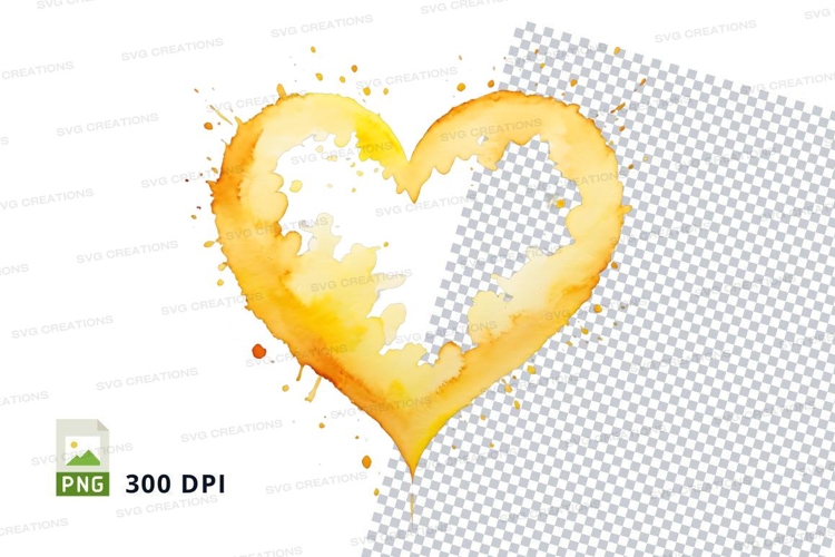 Watercolor heart clipart