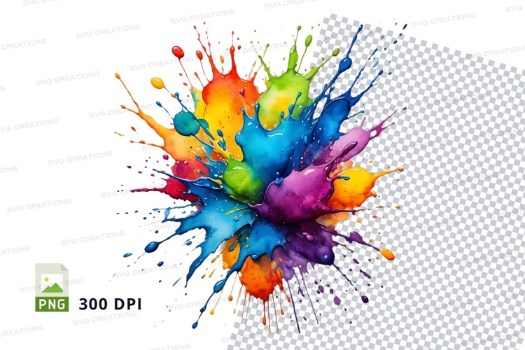 Vibrant paint splatter