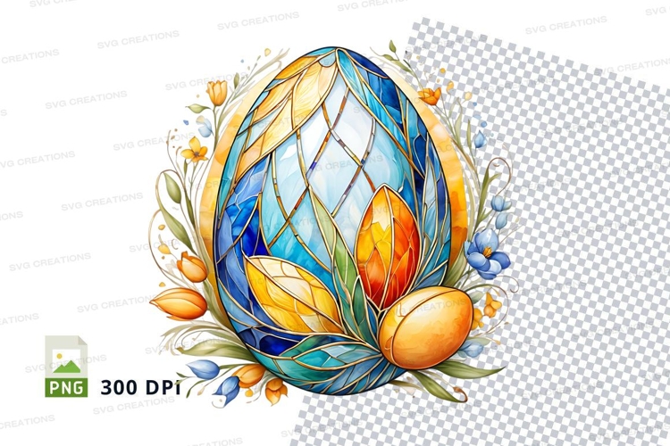 Stained glass easter egg