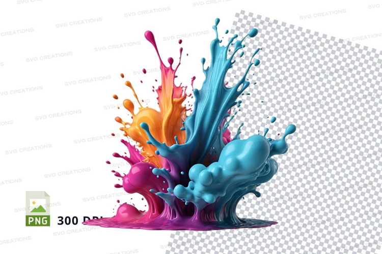 Vibrant paint splash