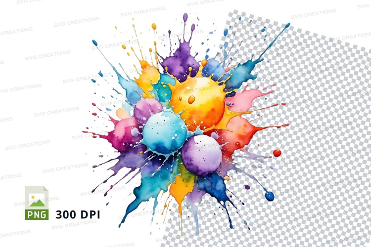 Colorful paint splatter