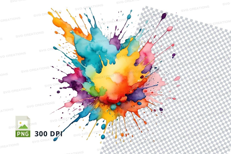 Colorful paint splatter