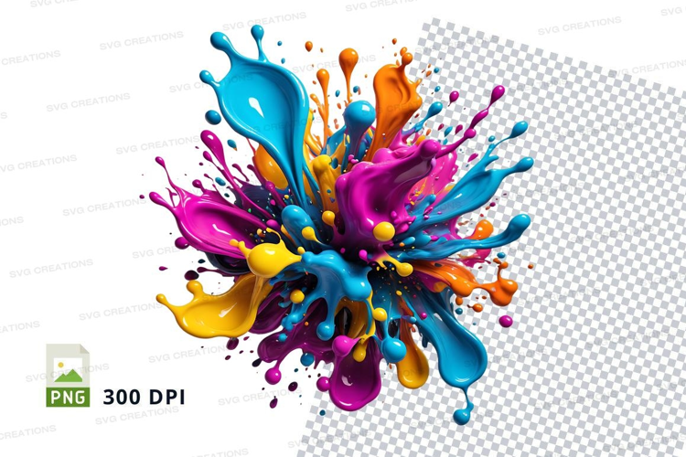 Colorful paint splatter