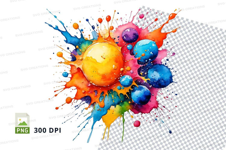 Colorful paint splatter