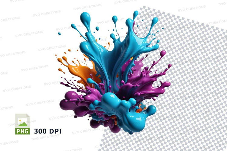 Colorful paint splash