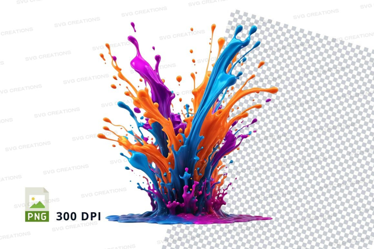 Vibrant paint splash