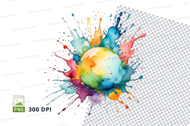 Colorful watercolor splash