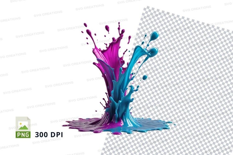 Colorful paint splash example image 1
