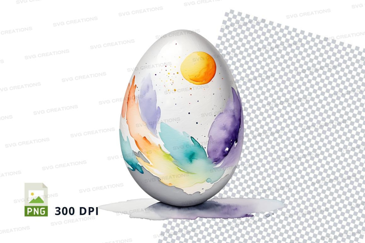 Watercolor easter egg