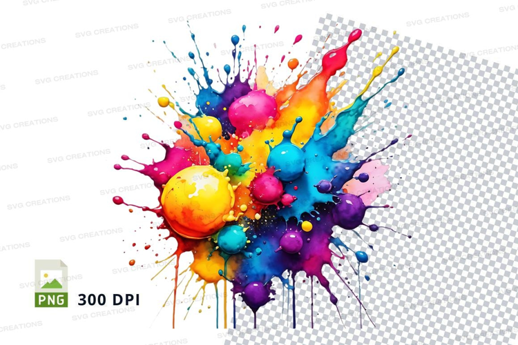 Colorful paint splatter