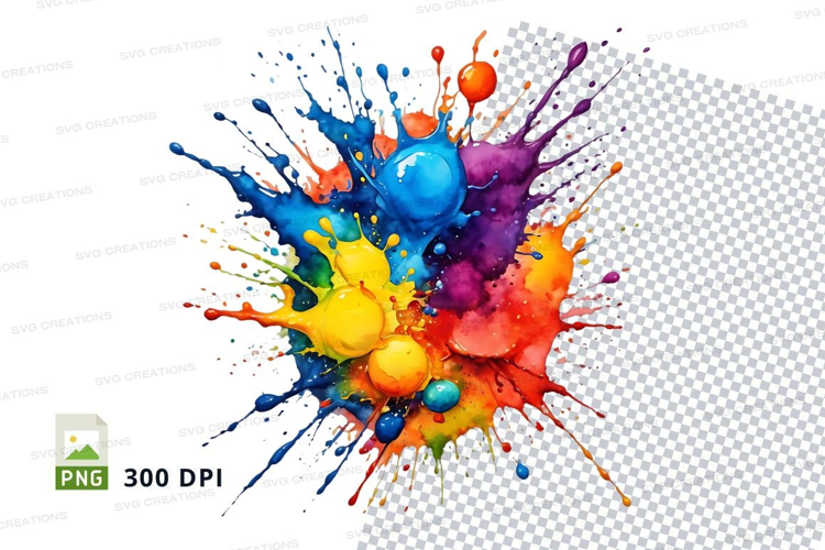 Colorful paint splatter