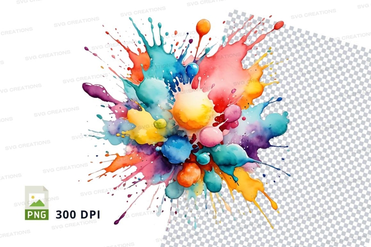 Colorful paint splatter