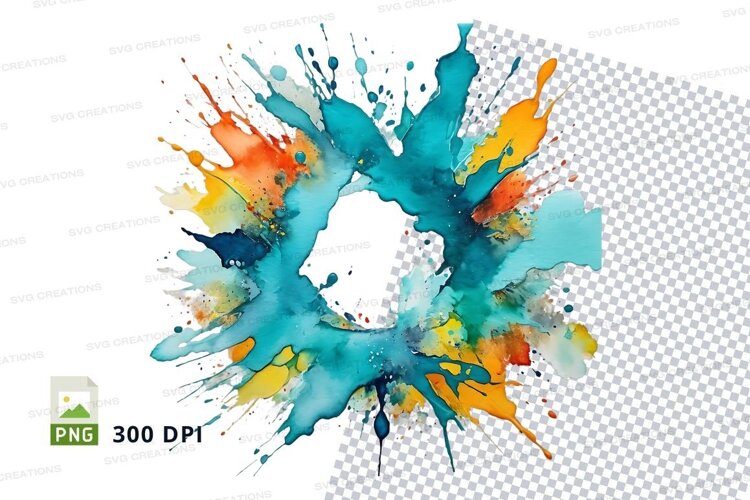 Colorful paint splatter example image 1
