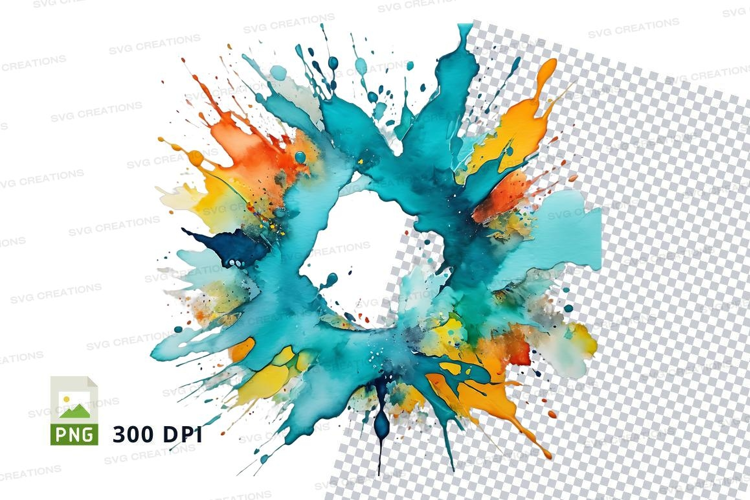 Colorful paint splatter
