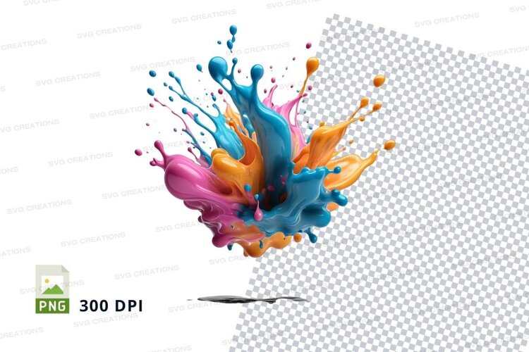 Colorful paint splash example image 1