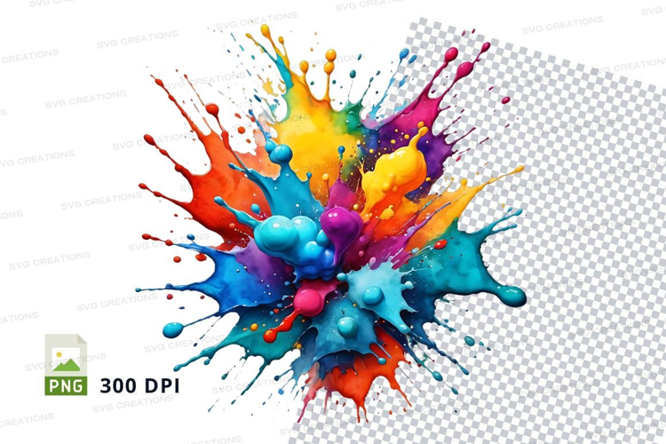 Colorful paint splatter
