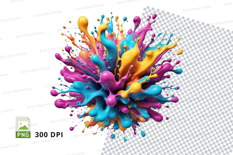 Colorful paint splash