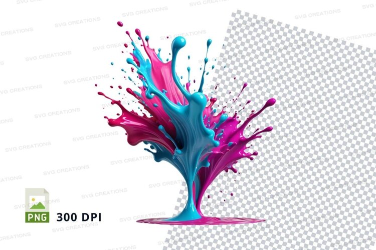Colorful paint splatter example image 1