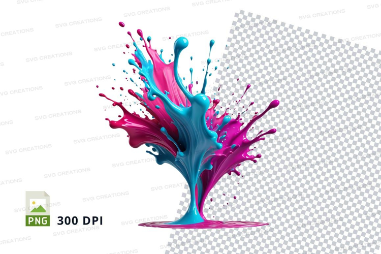Colorful paint splatter