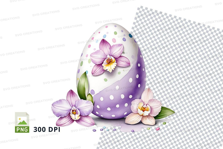 Decorative easter egg with floral design mockup