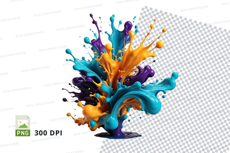 Abstract paint splash clipart png