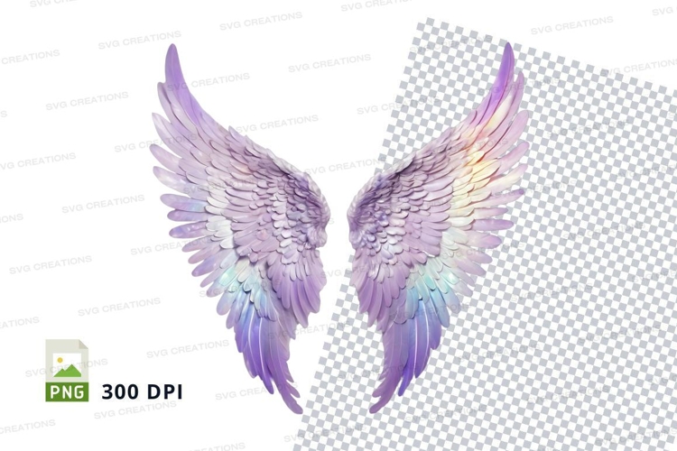 Purple angel wings clipart png