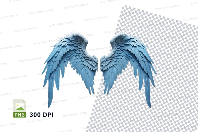 Blue angel wings clipart png